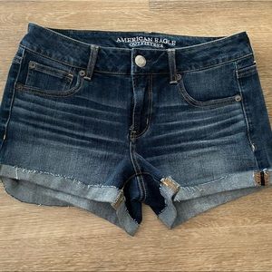 AE denim shorts